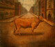cow in road